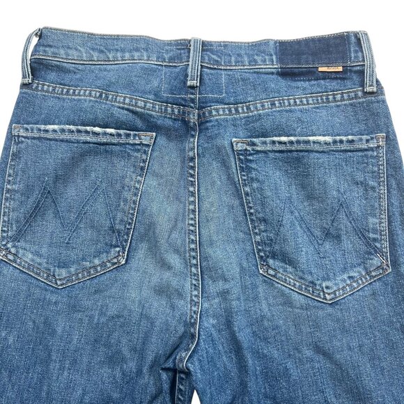Mother Superior High Waisted Rider Skimp Jeans in Cowboy's Don't Cry Size 30 - Picture 2 of 7